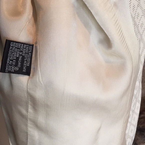 Beige Brwn Geometric pattern Blazer KASPER 14 Suit - Picture 7 of 8